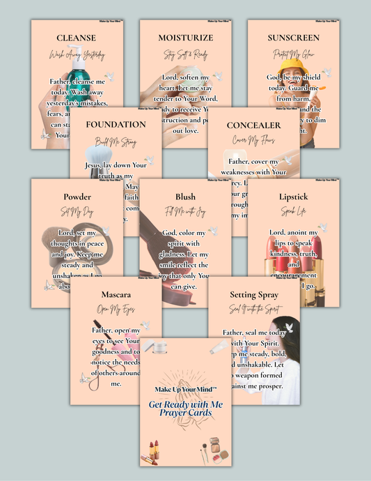 Get Ready with Me Prayer Cards (12 pieces) (2.5 x 3.5 inches)